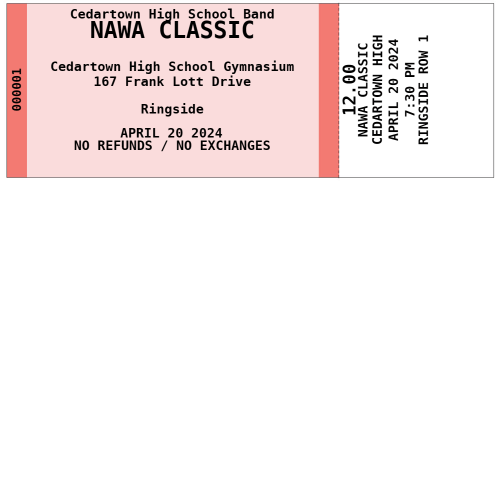 Event Wristbands PPLR_HIDDEN_PRODUCT 100 ($0.25 each) Custom Printed Tickets - Standard