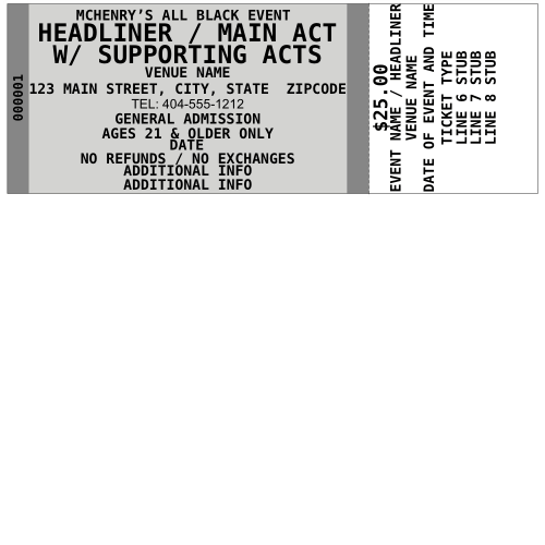 Event Wristbands PPLR_HIDDEN_PRODUCT 100 ($0.25 each) Custom Printed Tickets - Standard