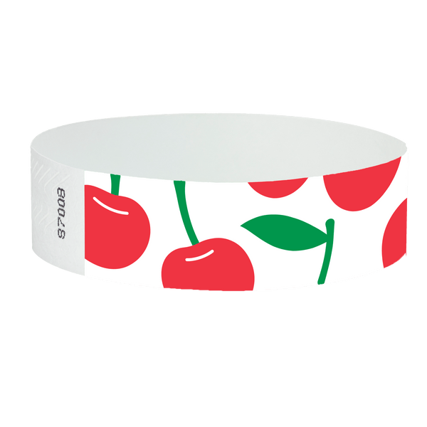 Event Wristbands Tyvek Stock - Holiday 500 / Limited Series / Big Cherries Tyvek® Limited Series Wristbands