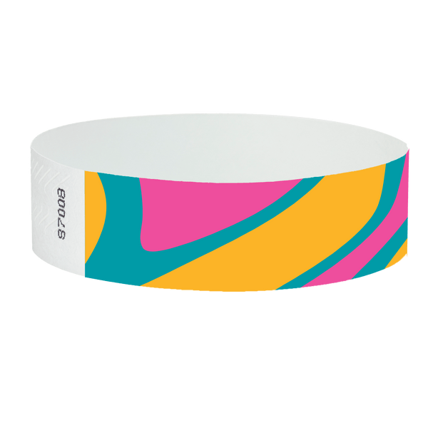 Event Wristbands Tyvek Stock - Holiday 500 / Limited Series / Tie Dye Stripes Tyvek® Limited Series Wristbands