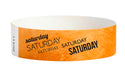 Event Wristbands Tyvek Stock - PrePrinted Pre-Printed Days of the Week Wristbands