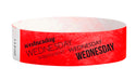 Event Wristbands Tyvek Stock - PrePrinted Pre-Printed Days of the Week Wristbands
