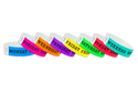 Event Wristbands Tyvek Stock - PrePrinted Pre-Printed Days of the Week Wristbands