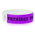 Event Wristbands Tyvek Stock - PrePrinted Thursday / Purple / 100 Pre-Printed Days of the Week Wristbands