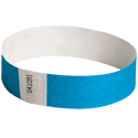 Event Wristbands Tyvek Stock - Solid 100 / Bright Blue Color Paper Event Wristbands