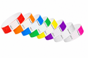 Event Wristbands Tyvek Stock Tab Free 1" Tab Free  Tyvek Wristbands - Solid Colors
