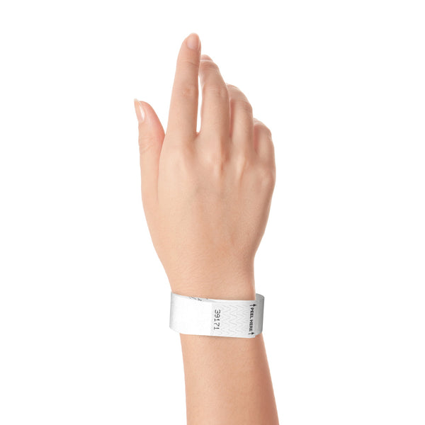 Event Wristbands Tyvek Stock Tab Free 1" Tab Free  Tyvek Wristbands - Solid Colors