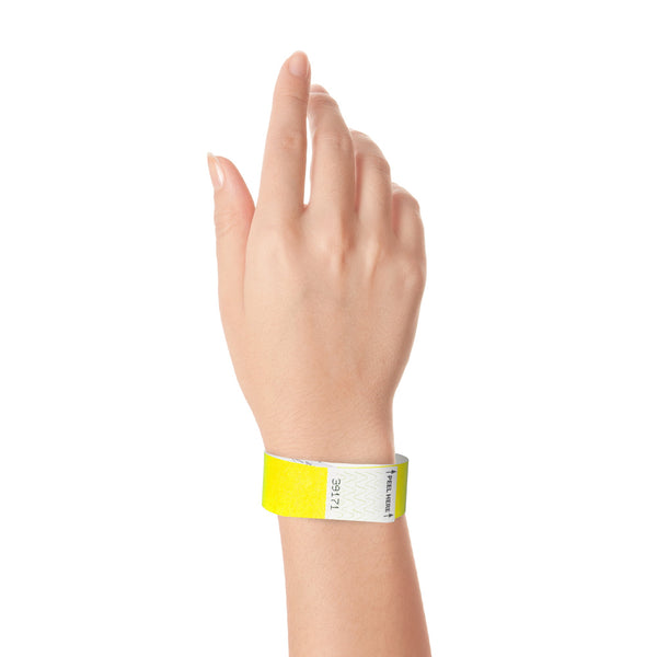 Event Wristbands Tyvek Stock Tab Free 1" Tab Free  Tyvek Wristbands - Solid Colors