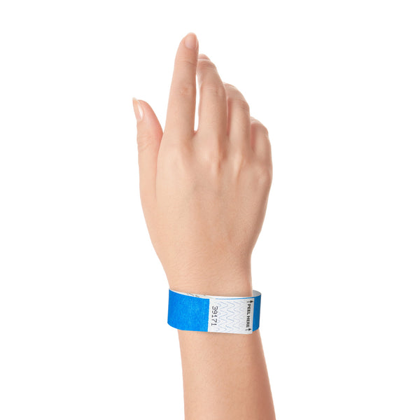 Event Wristbands Tyvek Stock Tab Free 1" Tab Free  Tyvek Wristbands - Solid Colors