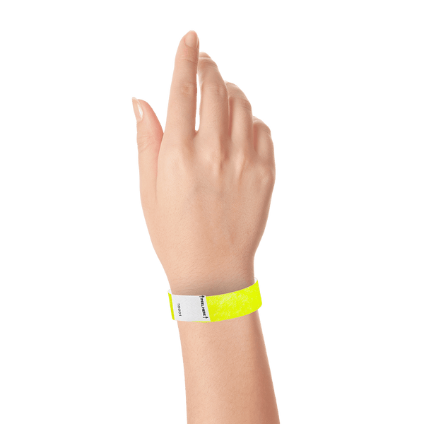 Event Wristbands Tyvek Stock Tab Free 3/4" Tab Free  Tyvek Wristbands - Solid Colors