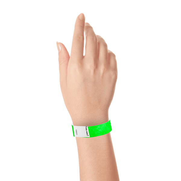 Event Wristbands Tyvek Stock Tab Free 3/4" Tab Free  Tyvek Wristbands - Solid Colors