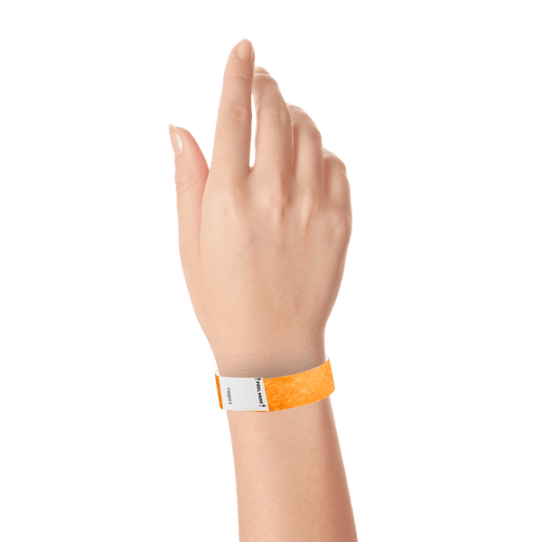 Event Wristbands Tyvek Stock Tab Free 3/4" Tab Free  Tyvek Wristbands - Solid Colors