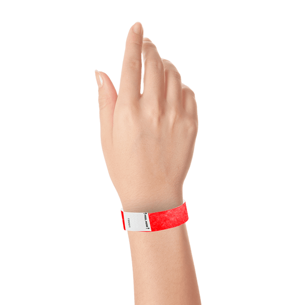Event Wristbands Tyvek Stock Tab Free 3/4" Tab Free  Tyvek Wristbands - Solid Colors