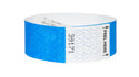 Event Wristbands Tyvek Stock Tab Free Bright Blue / 500 1" Tab Free  Tyvek Wristbands - Solid Colors