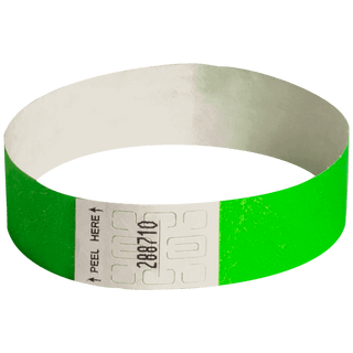 Event Wristbands Tyvek Stock Tab Free Neon Green / 100 1