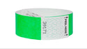 Event Wristbands Tyvek Stock Tab Free Neon Green / 500 1" Tab Free  Tyvek Wristbands - Solid Colors