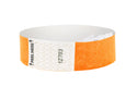 Event Wristbands Tyvek Stock Tab Free Neon Orange / 100 3/4" Tab Free  Tyvek Wristbands - Solid Colors