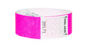 Event Wristbands Tyvek Stock Tab Free Neon Pink / 500 1" Tab Free  Tyvek Wristbands - Solid Colors