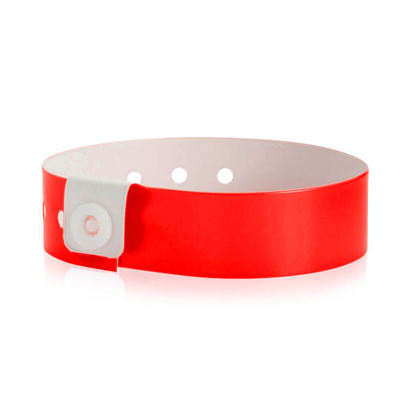Event Wristbands Vinyl Solid / Red / 500 Bulk Color Vinyl Wristbands