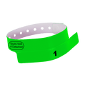 Event Wristbands Vinyl Tear-Off Tab 1 Tab / Neon Green / 500 Tear-Off Tab Wristbands