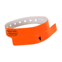 Event Wristbands Vinyl Tear-Off Tab 1 Tab / Neon Orange / 500 Tear-Off Tab Wristbands