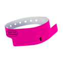 Event Wristbands Vinyl Tear-Off Tab 1 Tab / Neon Pink / 500 Tear-Off Tab Wristbands
