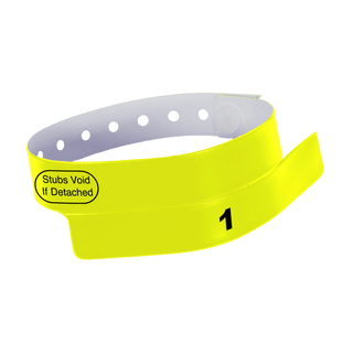 Event Wristbands Vinyl Tear-Off Tab 1 Tab / Neon Yellow / 500 Tear-Off Tab Wristbands