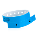 Event Wristbands Vinyl Tear-Off Tab 2 Tab / Neon Blue / 500 Tear-Off Tab Wristbands