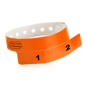 Event Wristbands Vinyl Tear-Off Tab 2 Tab / Neon Orange / 500 Tear-Off Tab Wristbands