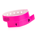 Event Wristbands Vinyl Tear-Off Tab 2 Tab / Neon Pink / 500 Tear-Off Tab Wristbands