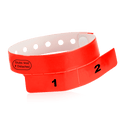 Event Wristbands Vinyl Tear-Off Tab 2 Tab / Neon Red / 500 Tear-Off Tab Wristbands
