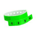 Event Wristbands Vinyl Tear-Off Tab 4 Tab / Neon Green / 500 Tear-Off Tab Wristbands