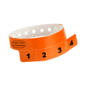 Event Wristbands Vinyl Tear-Off Tab 4 Tab / Neon Orange / 500 Tear-Off Tab Wristbands