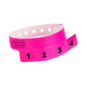 Event Wristbands Vinyl Tear-Off Tab 4 Tab / Neon Pink / 500 Tear-Off Tab Wristbands
