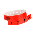 Event Wristbands Vinyl Tear-Off Tab 4 Tab / Neon Red / 500 Tear-Off Tab Wristbands