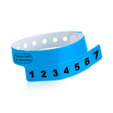 Event Wristbands Vinyl Tear-Off Tab 7 Tab / Neon Blue / 500 Tear-Off Tab Wristbands