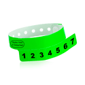 Event Wristbands Vinyl Tear-Off Tab 7 Tab / Neon Green / 500 Tear-Off Tab Wristbands