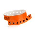 Event Wristbands Vinyl Tear-Off Tab 7 Tab / Neon Orange / 500 Tear-Off Tab Wristbands