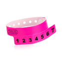 Event Wristbands Vinyl Tear-Off Tab 7 Tab / Neon Pink / 500 Tear-Off Tab Wristbands