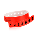 Event Wristbands Vinyl Tear-Off Tab 7 Tab / Neon Red / 500 Tear-Off Tab Wristbands