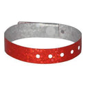 Event Wristbands Holographic Plastic 100 / Bright Red 3/4" Holographic Plastic Wristbands - Solid Colors