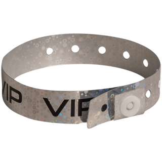 Event Wristbands Holographic Plastic 100 / Silver 3/4