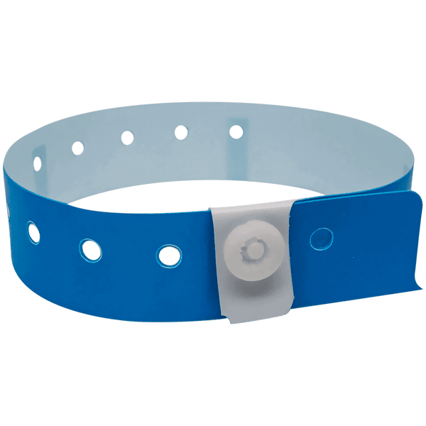 Event Wristbands Plastic Stock - Solid 100 / Bright Blue Plastic Wristbands Solid Colors