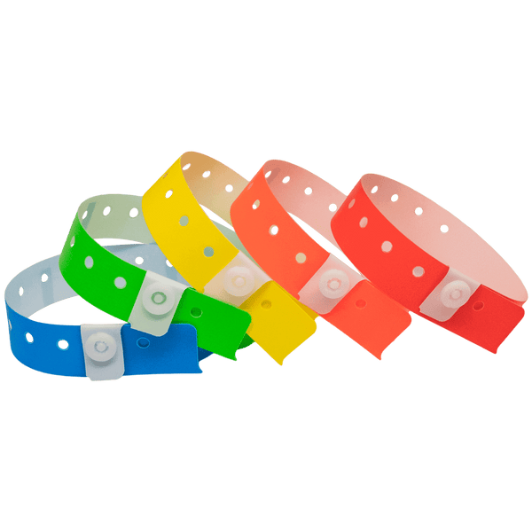 Event Wristbands Plastic Stock - Solid Plastic Wristbands Solid Colors