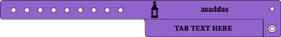 Event Wristbands PPLR_HIDDEN_PRODUCT 1 Tab / Purple / 500 500 Count Custom Tear-Off Tab Plastic Event Wristbands - 1 Tab