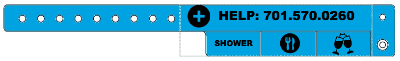 Event Wristbands PPLR_HIDDEN_PRODUCT 3 Tab / Neon Blue / 500 500 Count Custom Tear-Off Tab Plastic Event Wristbands - 3 Tab