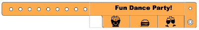 Event Wristbands PPLR_HIDDEN_PRODUCT 3 Tab / Neon Orange / 500 500 Count Custom Tear-Off Tab Plastic Event Wristbands - 3 Tab