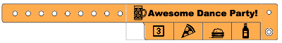 Event Wristbands PPLR_HIDDEN_PRODUCT 4 Tab / Neon Orange / 500 500 Count Custom Tear-Off Tab Plastic Event Wristbands - 4 Tab