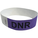 Event Wristbands Tyvek - Medical Alerts DNR (Do Not Resuscitate) / Purple / 100 Medical Alert Bracelets