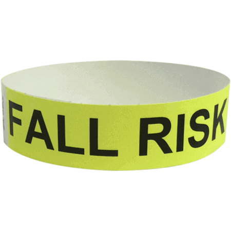 Event Wristbands Tyvek - Medical Alerts Fall Risk / Neon Yellow / 100 Medical Alert Bracelets